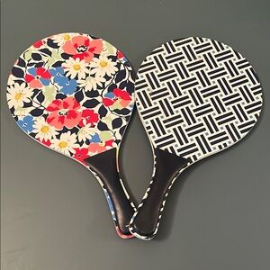 Floral and Geometric Patterned Paddle Set